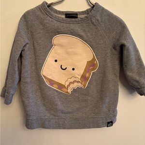 Whistle & Flute Kids PB&J  Sandwich Graphic sweatshirt 1/2 years